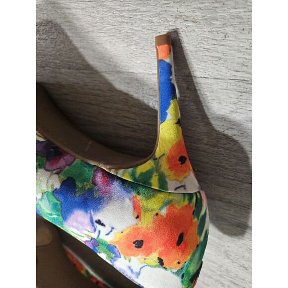 Liz Claiborne Women's Peep Toe Heels Multicolor Ivy Floral Pumps Shoes 10M - Picture 8 of 16